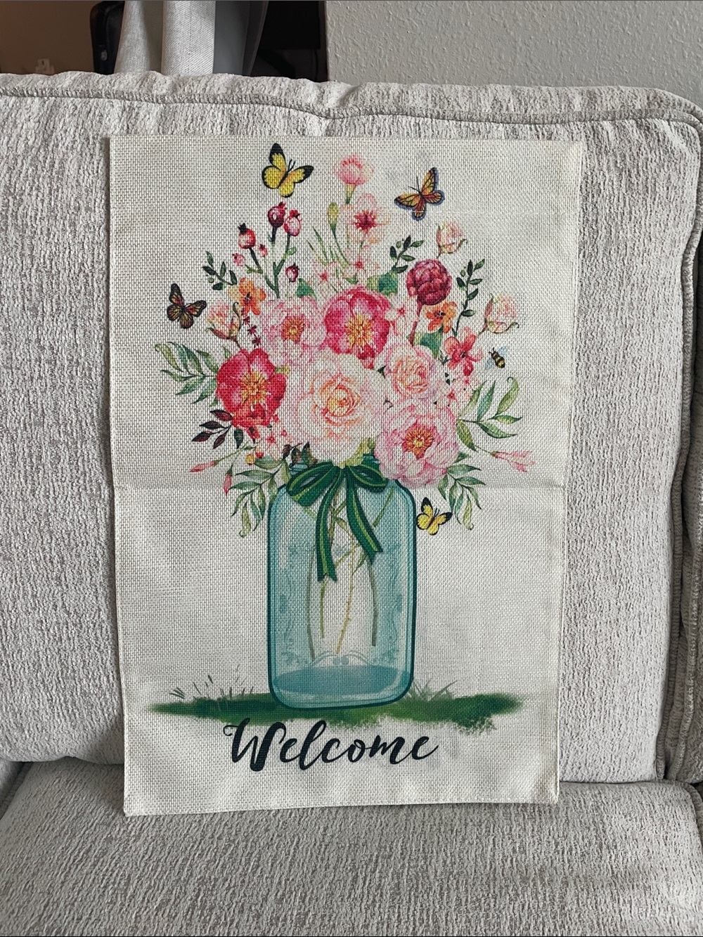 Floral Bouquet Mason Jar Decorative outdoor flag